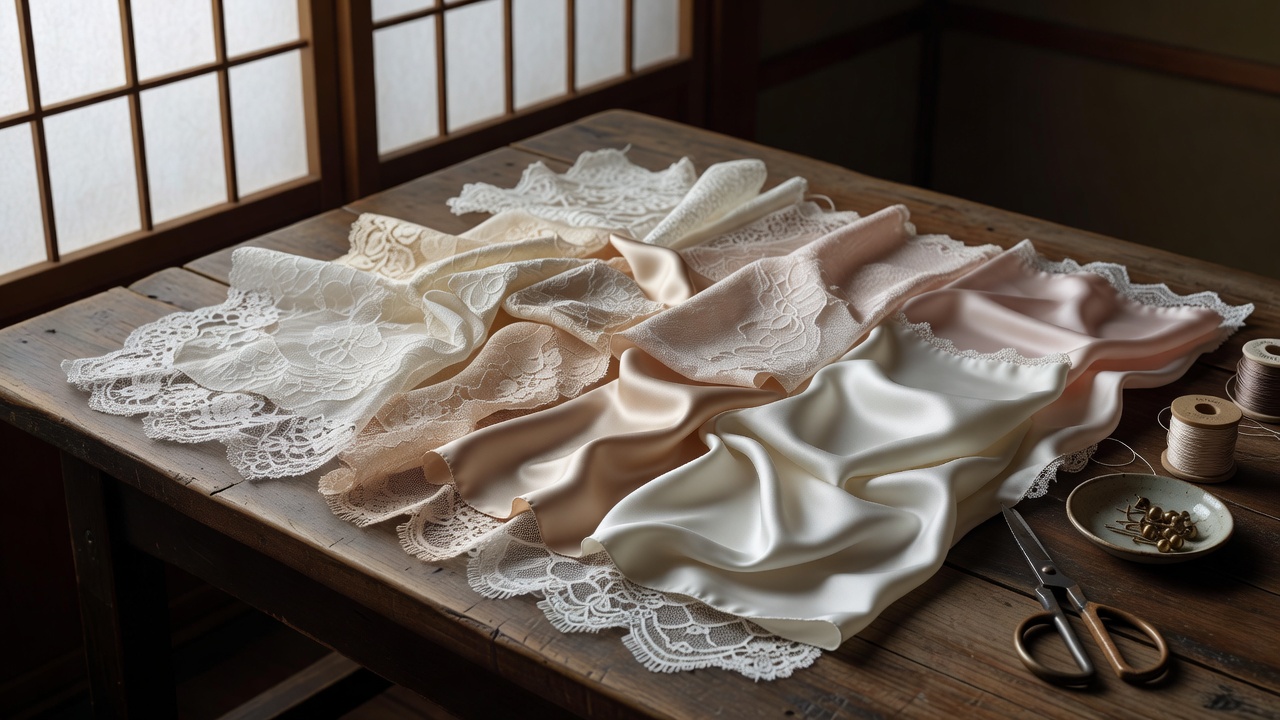 ランジェリー用の生地見本