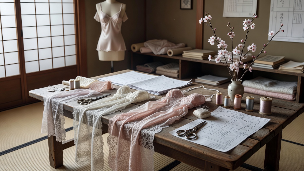 今治のアトリエの作業台